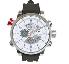 Relógio Masculino Weide Wh-3401 Preto Prata E Branco