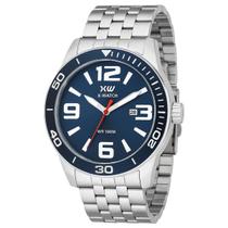 Relógio Masculino XWatch Azul Aço Original Resistente à Agua XMSS1067D2SX