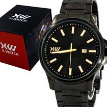 Relógio Masculino XWatch XTEEL Preto Aço Mostrador Preto Original Resistente à Água XMNS1009P1PX Relógio Masculino XWatch XTEEL Preto Aço Mostrador Preto Original Resistente à Água XMNS1009P1PX