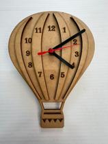 Relógio Mdf Cru 3mm Gravado Balão Sala Quarto Escritório Relógio Mdf Cru 3mm Gravado Balão Sala Quarto Escritório