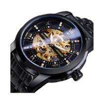 Relógio Mecânico Automático De Luxo Masculino Com Esqueleto, Luminoso, Com Strass, Em Aço Inoxidável Relógio Mecânico Automático De Luxo Masculino Com Esqueleto, Luminoso, Com Strass, Em Aço Inoxidável