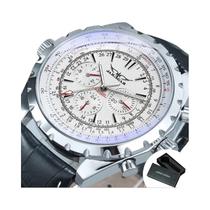 Relógio Mecânico Automático De Luxo Masculino JARAGAR, Relógio Militar Casual Com Pulseira De Couro