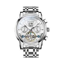 Relógio Mecânico Automático De Luxo Masculino OLEVS 9965 Tourbillon Esqueleto À Prova D'Água