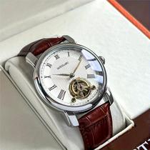Relógio Mecânico Automático De Luxo Para Homens Com Caixa De Liga E Pulseira De Couro Estilo Casual Relógio Mecânico Automático De Luxo Para Homens Com Caixa De Liga E Pulseira De Couro Estilo Casual