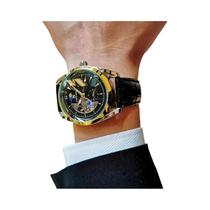 Relógio Mecânico Automático Luxuoso Masculino Com Design De Fase Lunar E Esqueleto, Sem Necessidade