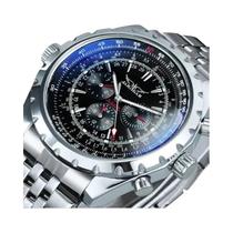 Relógio Mecânico Automático Masculino 212 JARAGAR À Prova D'Água Em Aço Inoxidável Cronógrafo Com