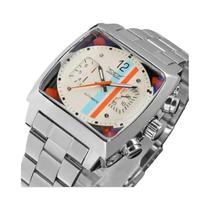 Relógio Mecânico Automático Masculino Com Mostrador Quadrado Retrô JARAGAR 569 Com Pulseira De Aço E Relógio Mecânico Automático Masculino Com Mostrador Quadrado Retrô JARAGAR 569 Com Pulseira De Aço E