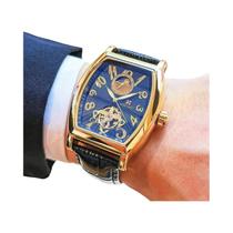 Relógio Mecânico Automático Masculino Estilo Europeu-Americano, Design Oco, Moda Casual Para