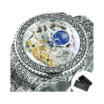 Relógio Mecânico Automático Vintage Com Mãos Luminosas E Esqueleto, Pulseira De Aço Relógio Mecânico Automático Vintage Com Mãos Luminosas E Esqueleto, Pulseira De Aço