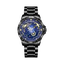 Relógio Mecânico De Duas Cores Ouro E Prata Série Glenaw Navigator Casual De Alto Padrão