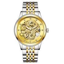 Relógio mecânico de luxo de pulso automático, à prova d'água, pulseira de aço - Relógio mecânico de luxo de pulso automático, à prova d'água, pulseira de aço -