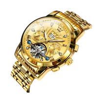 Relógio Mecânico Masculino À Prova D'Água Em Aço Inoxidável OLEVS 9910 Multifuncional Com Data E