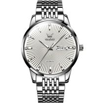 Relógio Mecânico Masculino Automático de Luxo, Luminoso Impermeável Aço Inoxidável