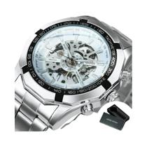 Relógio Mecânico Masculino Com Mostrador Esqueleto, Ponteiros Luminosos E Pulseira De Aço Inoxidável Relógio Mecânico Masculino Com Mostrador Esqueleto, Ponteiros Luminosos E Pulseira De Aço Inoxidável