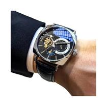 Relógio Mecânico Vintage Com Mostrador Esqueleto Para Homens, Estiloso E Versátil, Caixa De Liga,