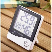 Relógio Medidor De Temperatura Digital Humidade De Mesa Termo-higrômetro