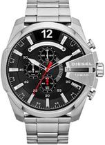 Relógio Mega Chief Dz4308 Prata Cronometro Caixa 52mm Aço Inox