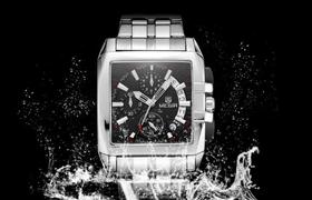 Relógio MEGIR Quadrado,Luxo, Quartzo,sem gênero, Relógio de Aço Inoxidável.