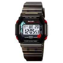 Relógio Menino Digital Skmei 2390 Resistente à água 5 ATM Branco Caixa em Resina Preto Pulseira de Plástico Visor Acrílico Quadrado Fivela Bateria Relógio Menino Digital Skmei 2390 Resistente à água 5 ATM Branco Caixa em Resina Preto Pulseira de Plástico Visor Acrílico Quadrado Fivela Bateria