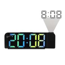 Relógio Mesa Digital LED Espelhado Portátil USB Temperatura Tela LCD 5V LE8138
