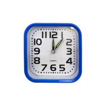 Relógio Mesa Quadrado 9,5x9,5cm N239559-4 Azul Quanhe