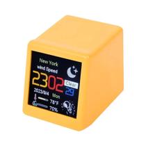 Relógio Meteorológico Animado WiFi Mini Para Mesa, Ornamento Multifuncional Para Presente Relógio Meteorológico Animado WiFi Mini Para Mesa, Ornamento Multifuncional Para Presente