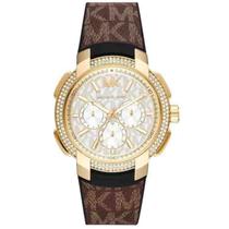 Relógio michael kors feminino analógico couro/dourado mk6948/2mn