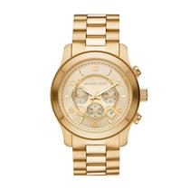 Relógio Michael Kors Runway para homens em aço inoxidável dourado