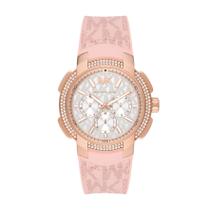 Relógio Michael Kors Sidney MK7221, pulseira feminina de PVC de 42 mm