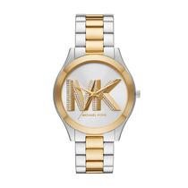 Relógio Michael Kors Slim Runway em dois tons para mulheres MK4735