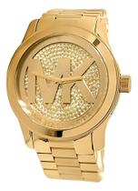 Relógio MichalKos MK 5706 Dourado Quartzo Aço Inoxidável Resistente à Água Eua Completo