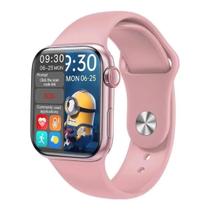 Relogio Mickey Rosa Feminino Recebe Notificaçoes Android iOS Tela Infinita Smartwatch Hw16 Original