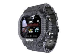 Relógio Militar Smartwatch Ocean Notificações Redes Sociais Frequencia Cardíaca Esportes Preto - Lokmat