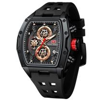 Relógio Mini Focus Unique Tonneau Chronograph Waterproof Masculino
