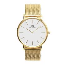 Relógio Minimalista Dourado Chelsea Gold 40mm Fundo Branco