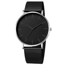 Relógio Minimalista Ultra Fino Masculino Casual De Metal