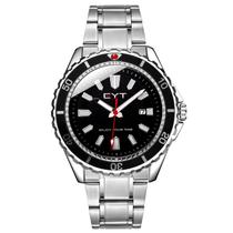 Relógio mod s3899g caixa prata, bezel preto, mostrador preto, pulseira prata Relógio mod s3899g caixa prata, bezel preto, mostrador preto, pulseira prata