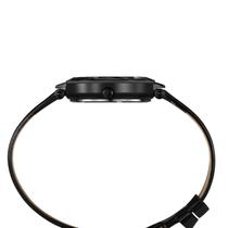 Relógio mod s8292l caixa dourada, mostrador preto, pulseira preta caixa preta