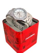 Relógio modaine feminino prata 53601lomvne5 40mm.