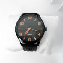 Relógio modelo losango masculino pulseira silicone moderno