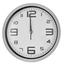 Relogio Moderno De Parede Analogico Continuo Decoração Silencioso Em Plastico 30 cm
