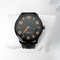 Relógio moderno modelo losango masculino pulseira silicone elegante - Filó Modas