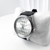 Relógio moderno modelo losango masculino pulseira silicone exclusivo - Filó Modas