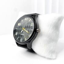 Relógio moderno modelo losango masculino pulseira silicone novidade