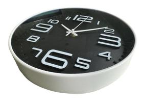 Relógio Moderno Sofisticado Caixa Branca Numeros Alto Relevo