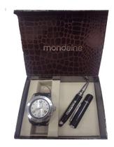 Relógio Mondaine 69256g0mgnh1 Kit Executivo Barato Novo