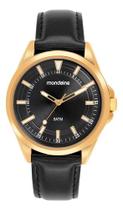 Relógio Mondaine Caixa Dourada Pulseira Couro 83528gpmvdh1 - Preto - Dourado - Preto
