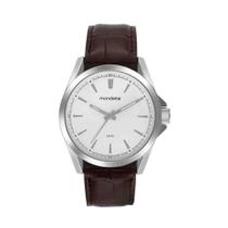 Relógio Mondaine Clássico Prata/Marrom Masculino 99738G0MVN Relógio Mondaine Clássico Prata/Marrom Masculino 99738G0MVN