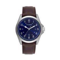 Relógio Mondaine Clássico Prata/Marrom Masculino 99742G0MVN Relógio Mondaine Clássico Prata/Marrom Masculino 99742G0MVN