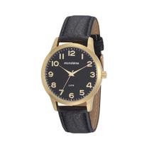 Relógio Mondaine Couro Preto e Dourado 76754GPMVDH1 Relógio Mondaine Couro Preto e Dourado 76754GPMVDH1
